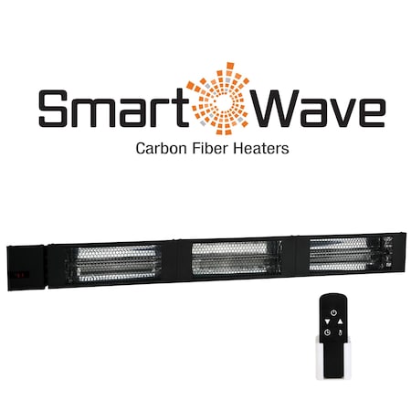 King Electric RK RADIANT HEATER 60" BLACK, TRIPLE CARBON LAMP 208V 4500W RK2045-RMT-BLK